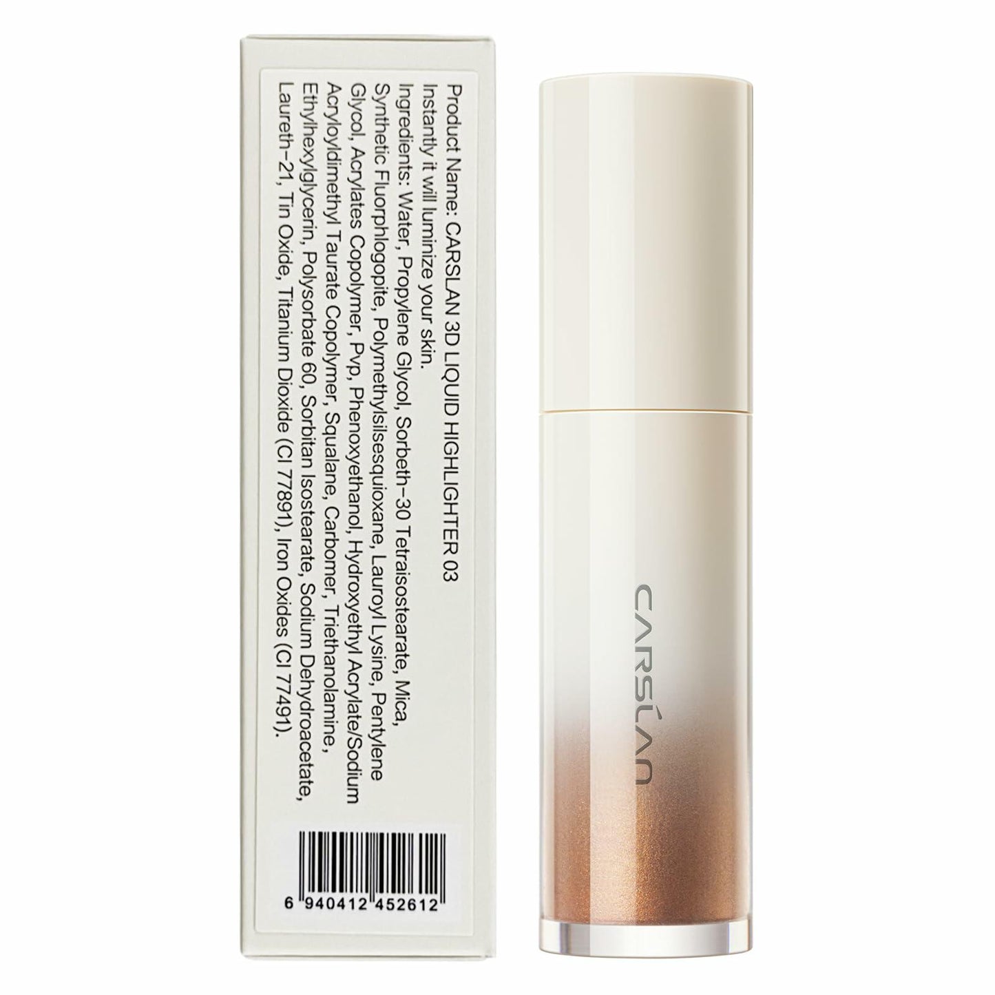 CARSLAN 3D Liquid Highlighter Stick Face Illuminator 03 Bronze Cold