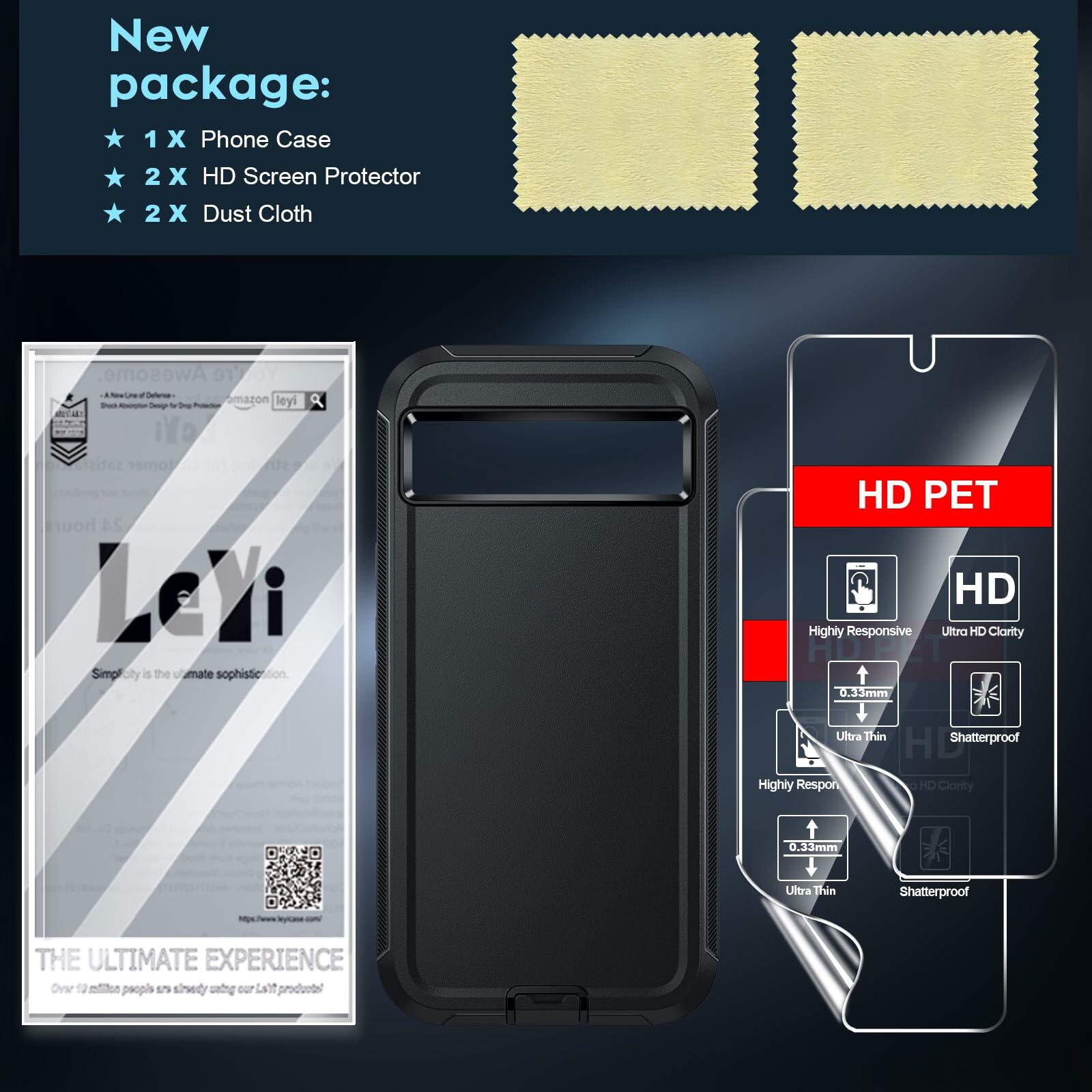 Google Pixel 8a Case Heavy Duty Military Shockproof Red + 2 Screen Protectors