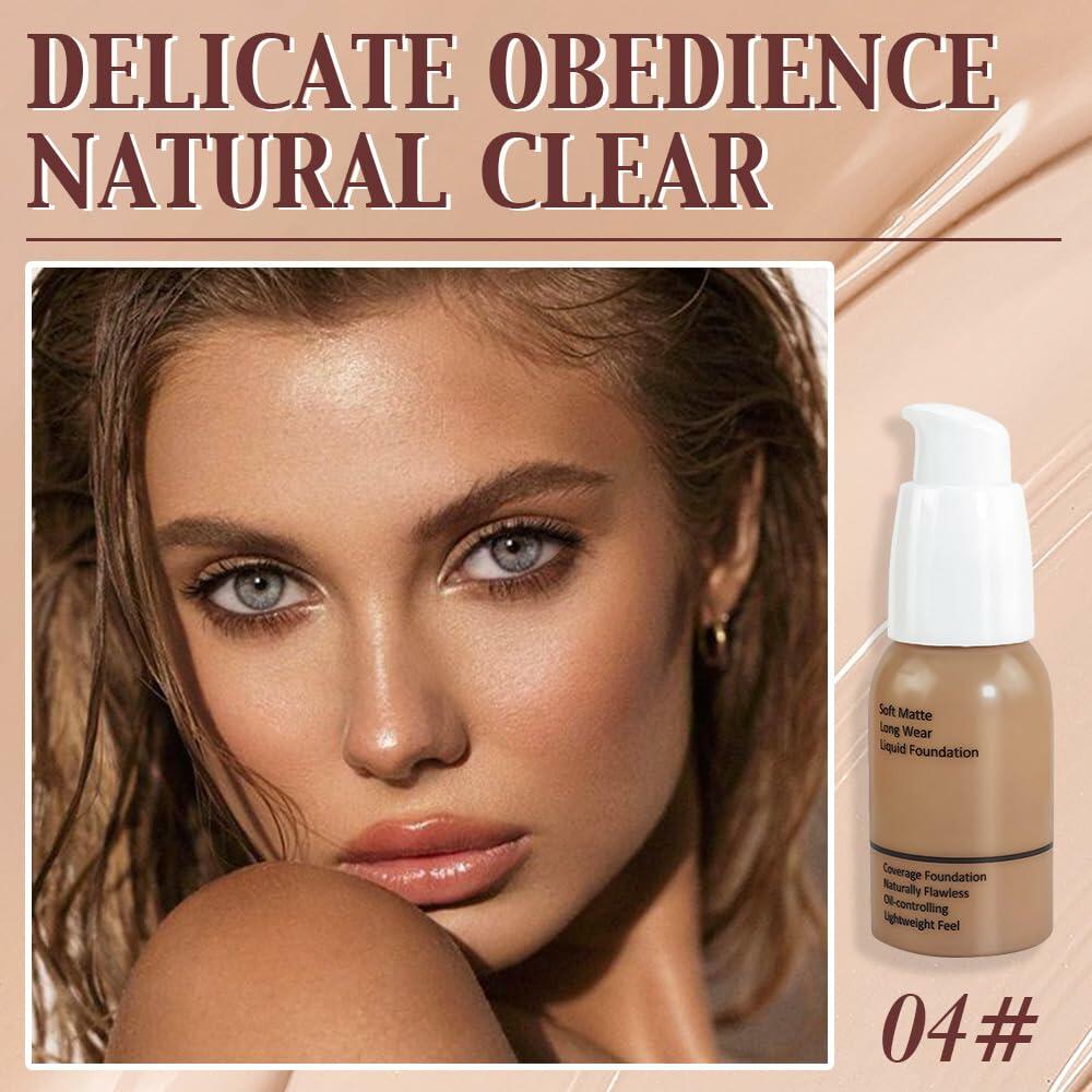 FeiCuiYun Matte Liquid Full Coverage Foundation 04#Warm Sun 1 Pack