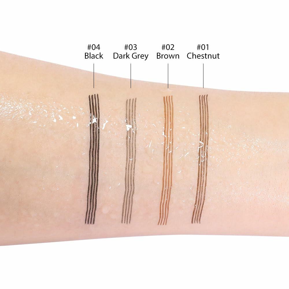 Magic Microblade Eyebrow Pen Pencil Waterproof Chestnut 2pcs 4 Tip Precise