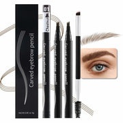 Magic Microblade Eyebrow Pen Pencil Waterproof Chestnut 2pcs 4 Tip Precise