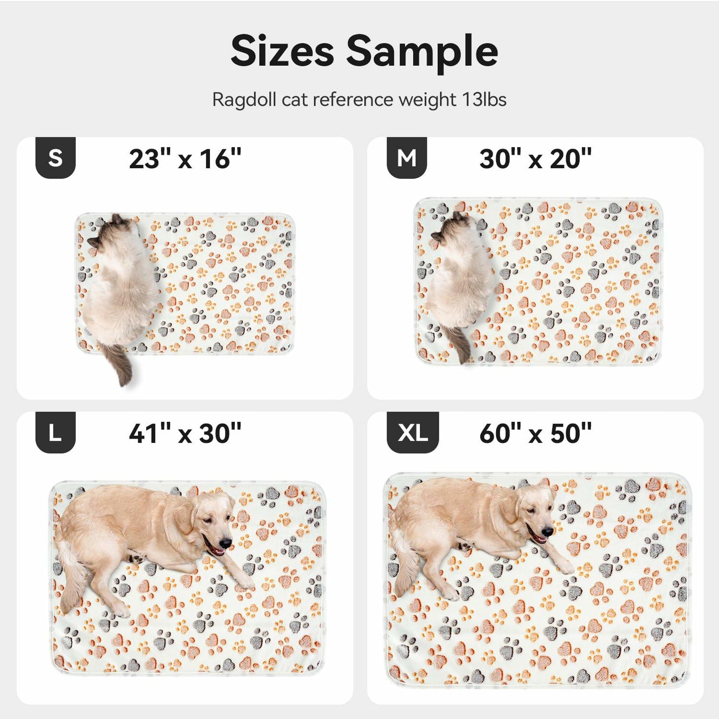 PJYuCien Dog Blanket Fleece Throw Washable 30x20in Small Medium 1 Pack