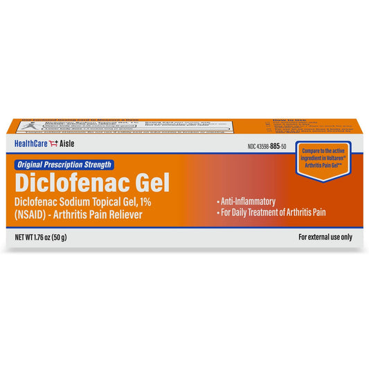 BestBy08/25 HealthCareAisle Diclofenac Gel 1% Arthritis Pain Relief 50g Tube