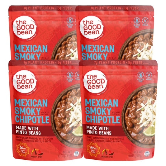 The Good Bean Heat and Eat Pouch - Mexican Smoky Chipotle - (4 Pack) 10 oz Pouch