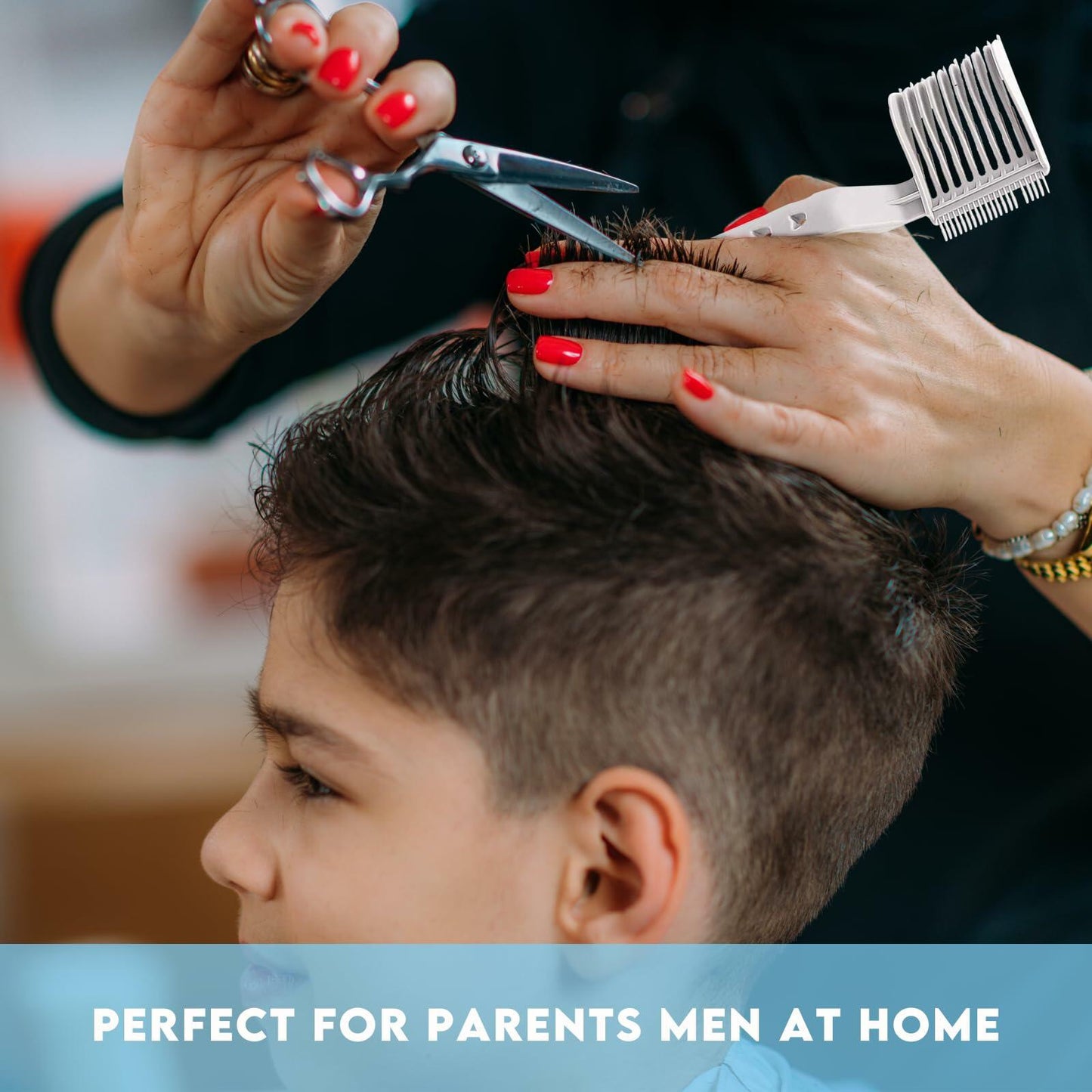Juszok 2Pcs Fade Comb for Men Hair Cut Barber Hair Fade Tool - Black Grey