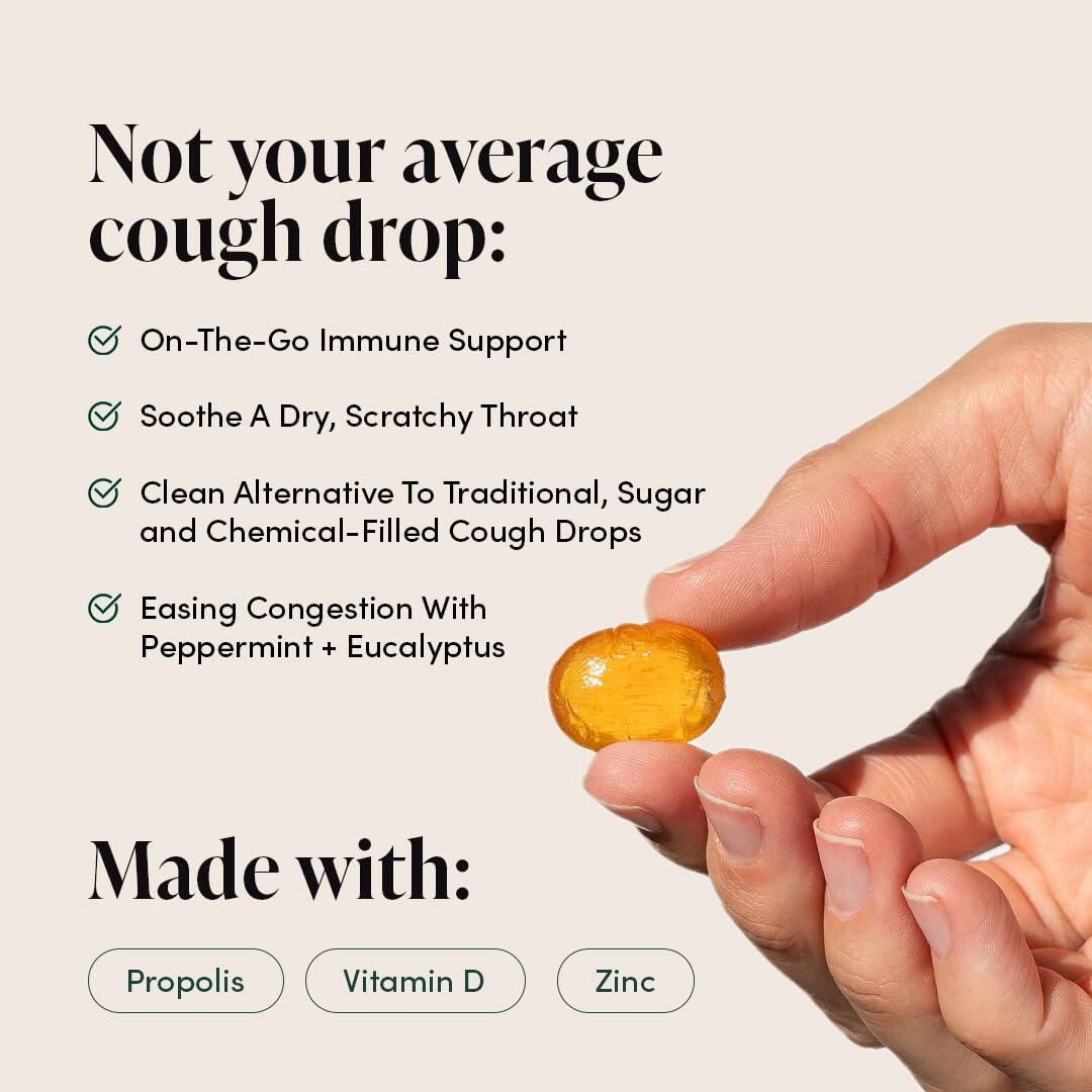 BestBy01/26 Beekeeper's Naturals Soothing Mint Eucalyptus Cough Drops 14 Ct