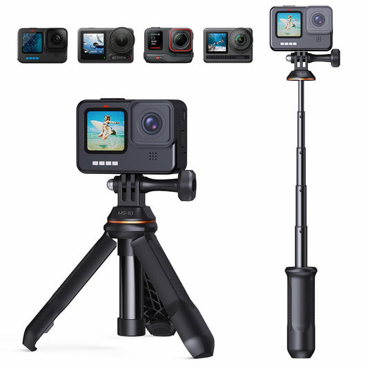 K&F Concept Selfie Stick Tripod 33.5cm Portable Vlog Grip for GoPro DJI Black