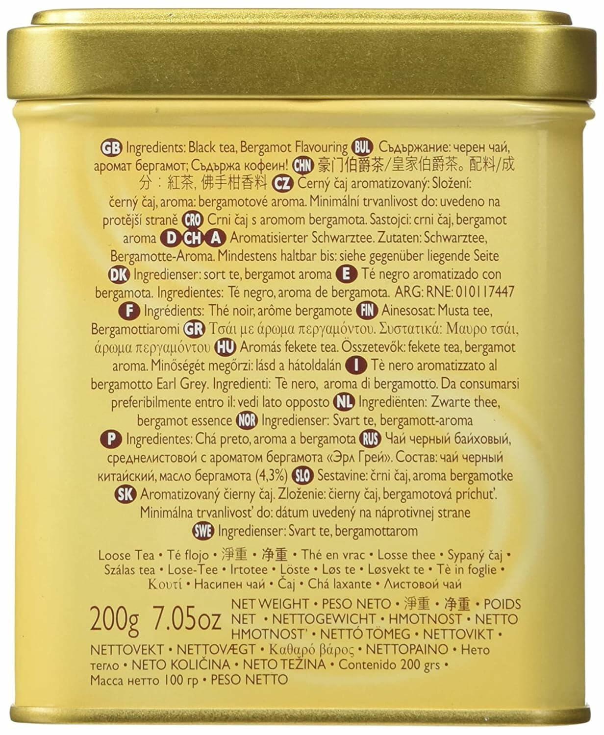 BB03/26 Twinings Earl Grey Loose Tea 7.05 oz Tin Classic Flavor