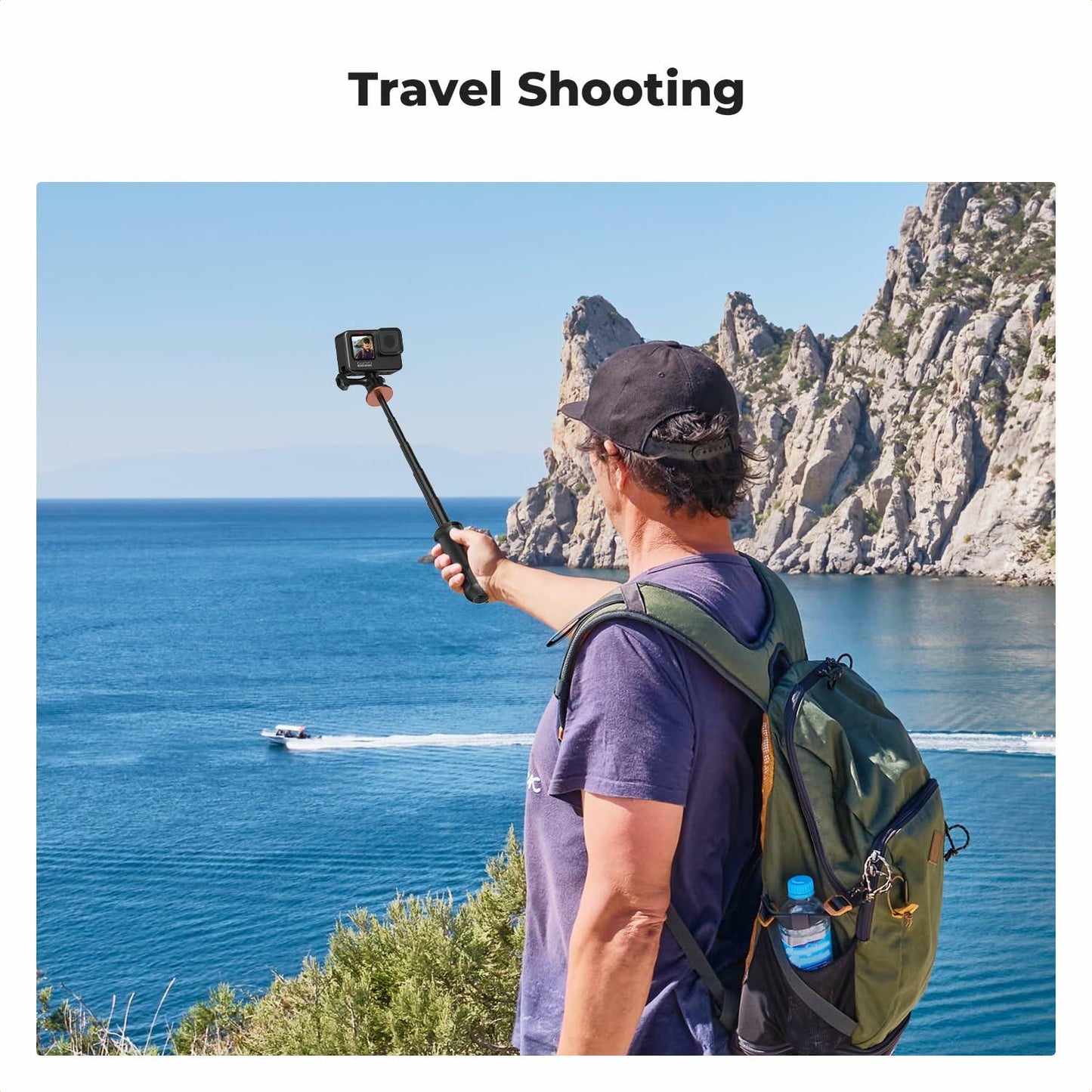 K&F Concept Selfie Stick Tripod 33.5cm Portable Vlog Grip for GoPro DJI Black