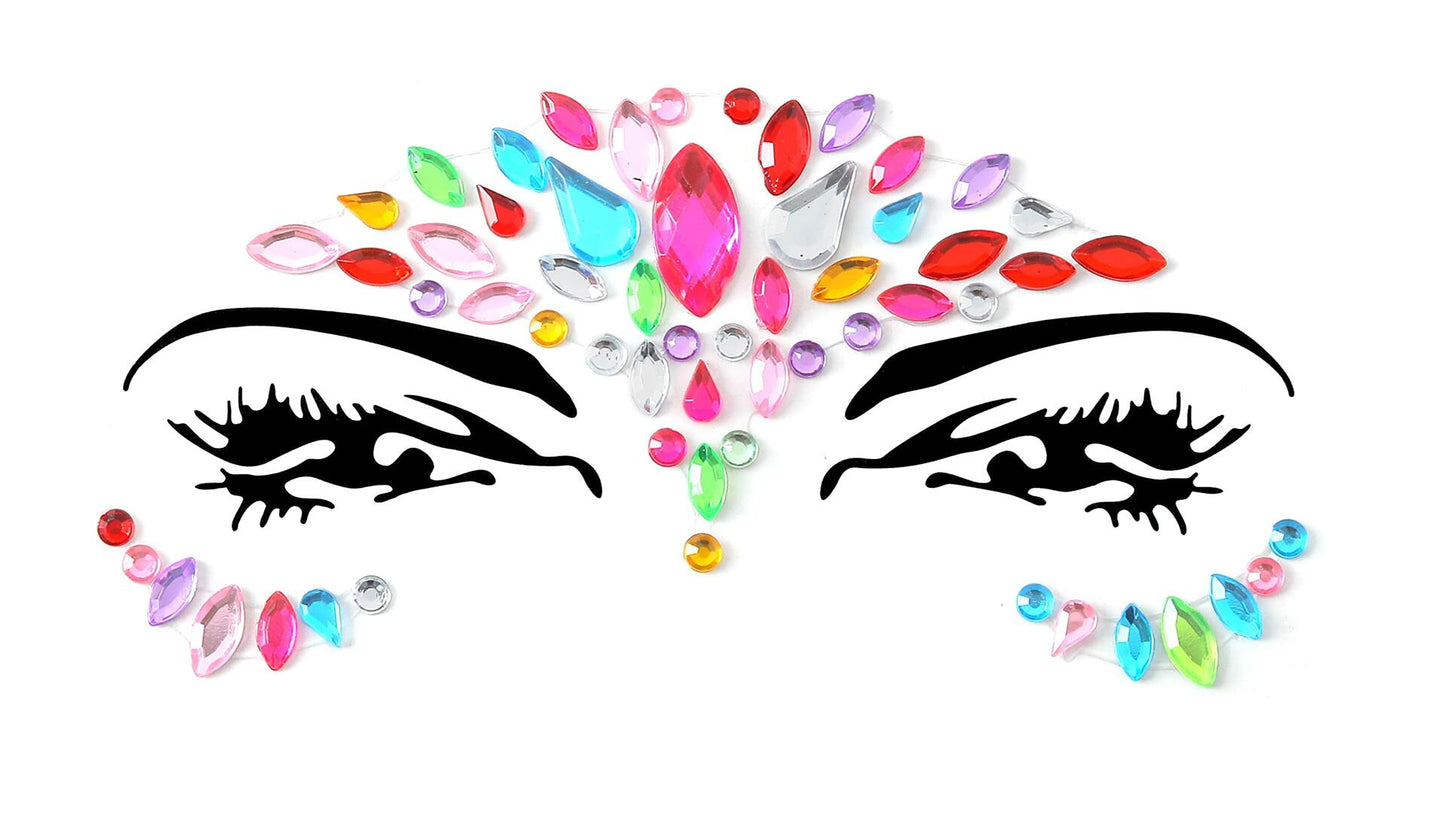 FACEGEM LONDON Face Gems Adhesive Glitter Tattoo Stickers 21 PCS