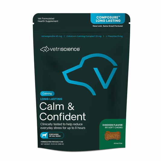 VetriScience Calm & Confident Calming Chews for Dogs Chicken 90ct