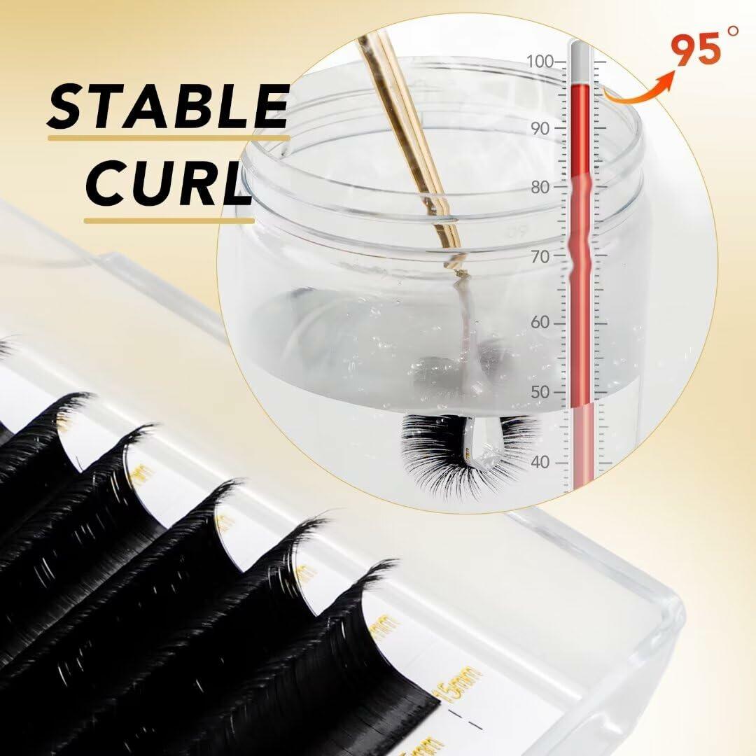 SWANIYA Lash Extensions 0.05 Thickness D Curl 8-15mm Mix Volume Black