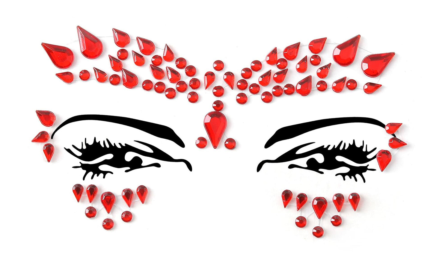 FACEGEM LONDON Face Gems Adhesive Glitter Tattoo Stickers 21 PCS