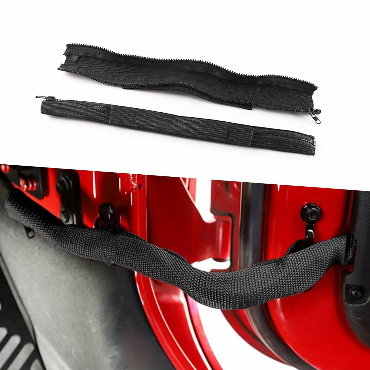dawfall Automotive Door Restriction Straps 0.74x15.35 Black 2 PCS