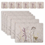 Casaido Table Placemats Set of 6 Heat Resistant Non Slip Green 17x12