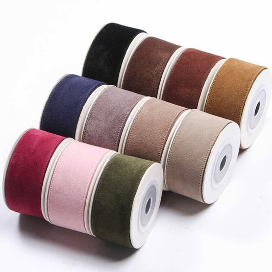 LATUROP 1in Navy Double Face Velvet Ribbon 10 Yards DIY Crafts
