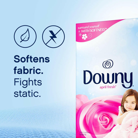 Downy Fabric Softener Dryer Sheets April Fresh Scent 120 Count Pack of 3