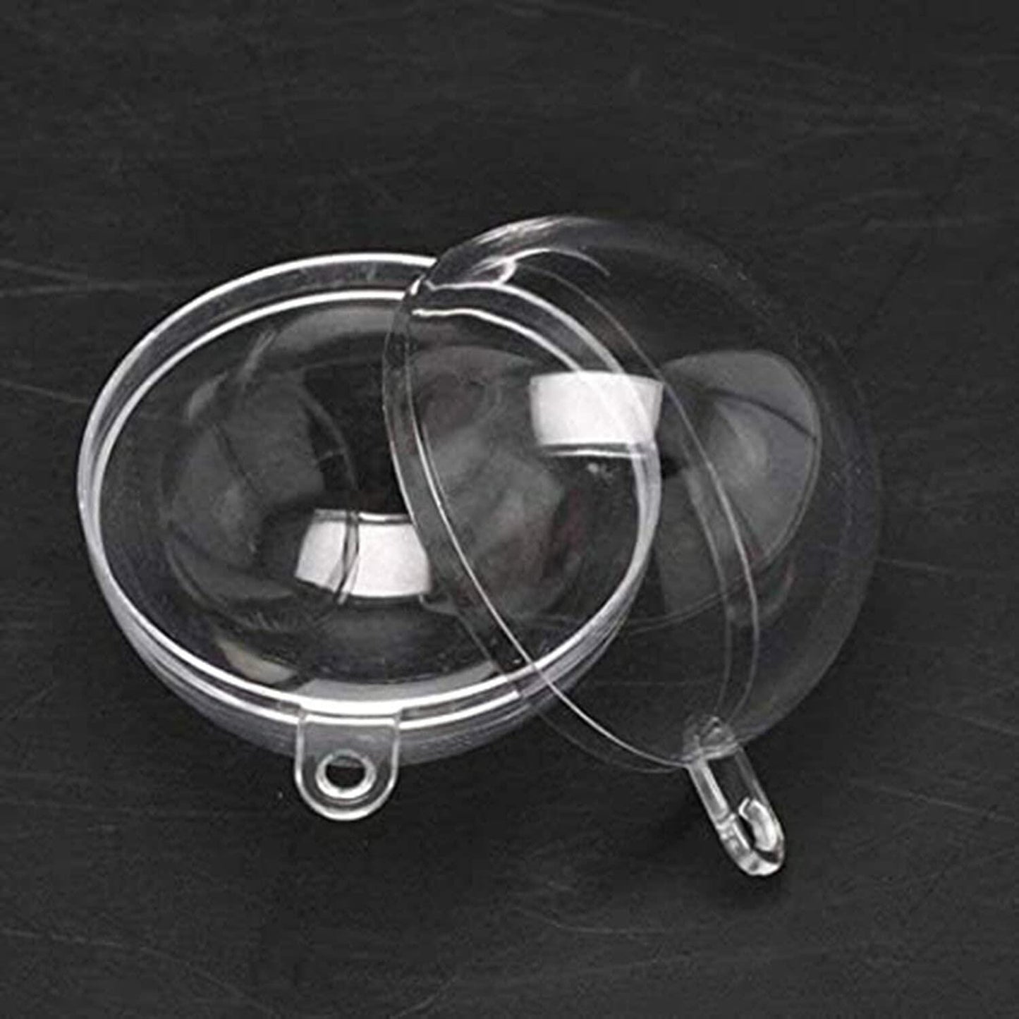 120MM Christmas Clear Baubles 5PCS Transparent Plastic Balls DIY Decor