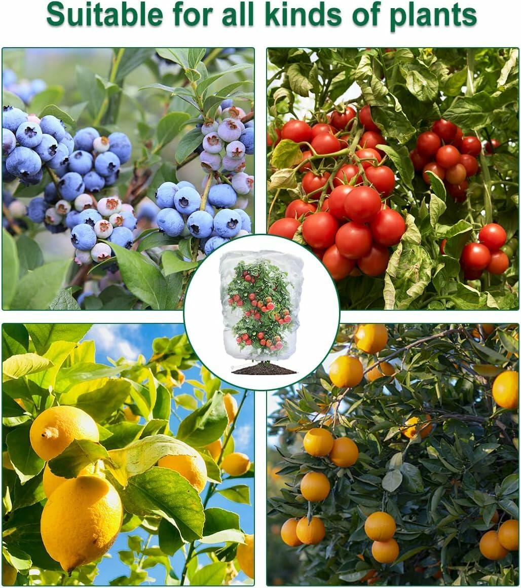 Fruit Tree Netting Cover 6 Pack 5.9x5.9 ft Ultra Fine Mesh Black Garden Netting