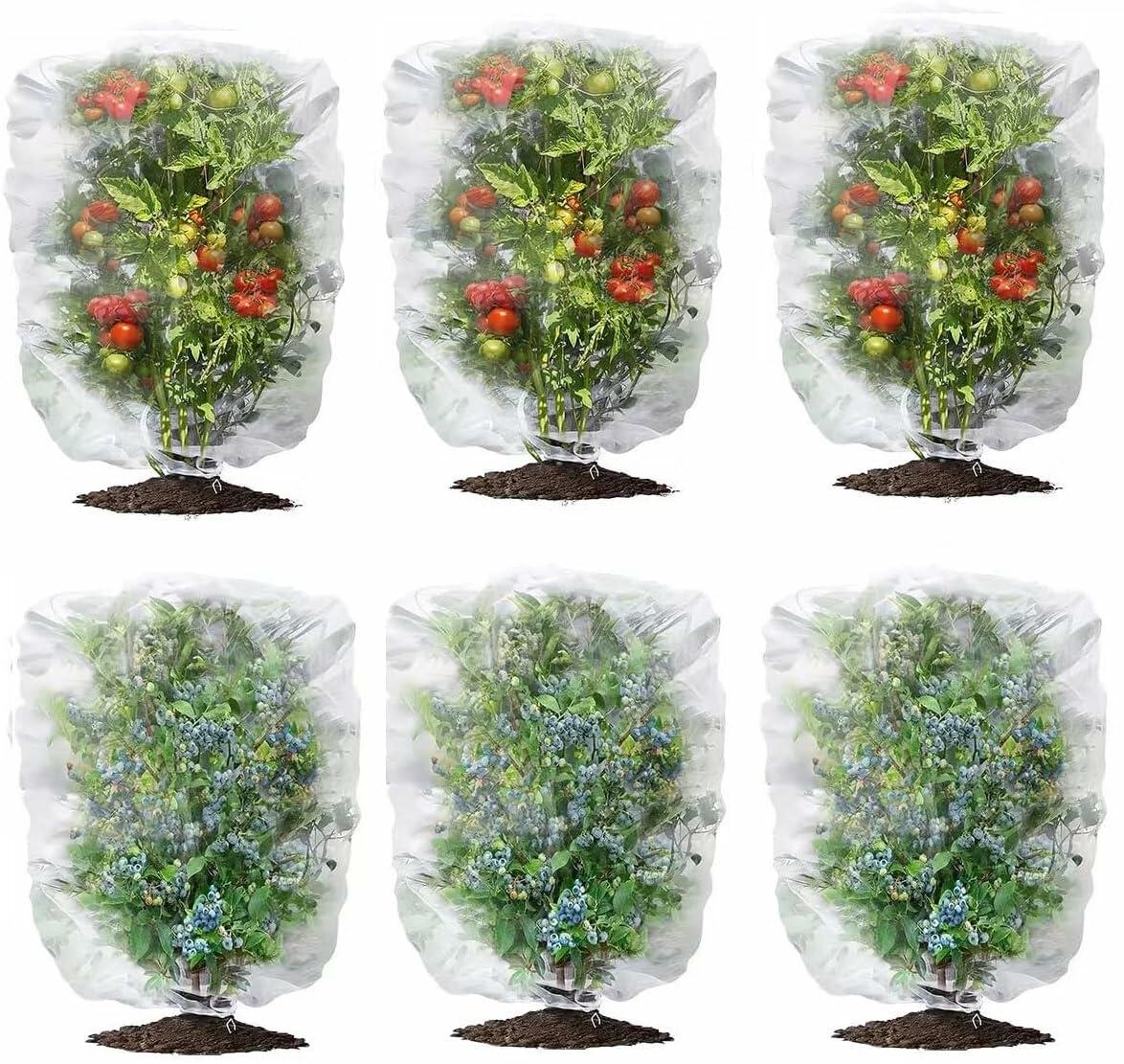 Fruit Tree Netting Cover 6 Pack 5.9x5.9 ft Ultra Fine Mesh Black Garden Netting