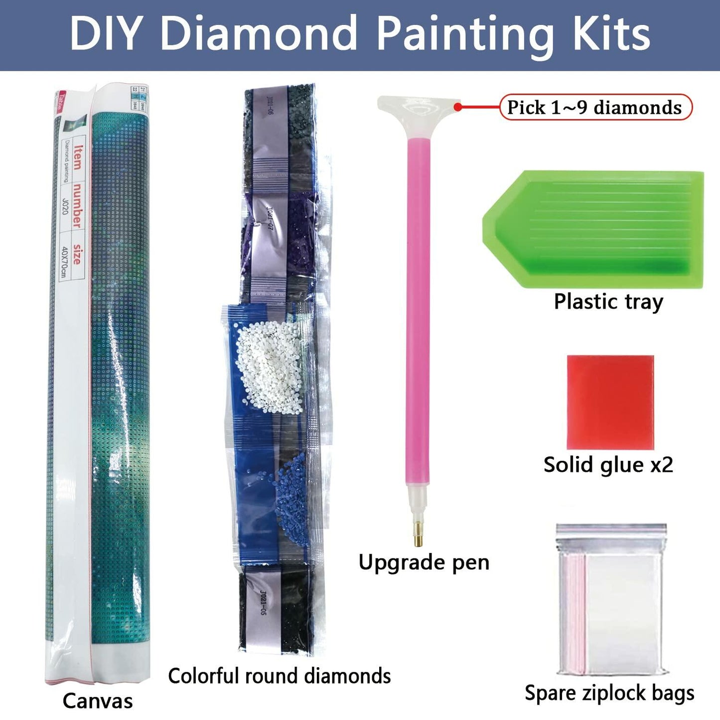 Rousp Christmas Diamond Painting Kit Winter Village 16x20 inch