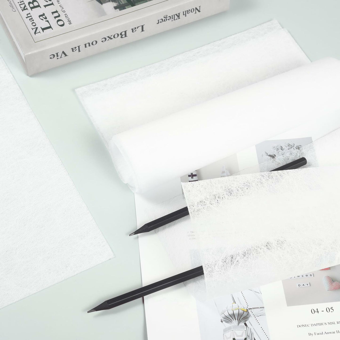 Mulberry Paper A4 8.5x11in White Natural Fiber Rice Paper 80 Sheets