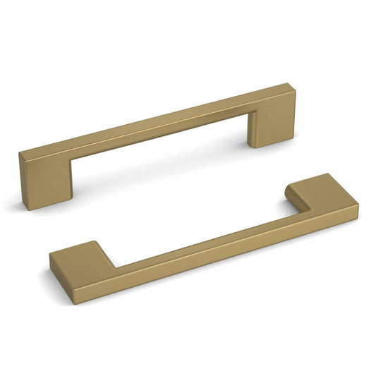 Haliwu 6 Pack Cabinet Handles 3-3/4 Inch Hole Center Champagne Bronze