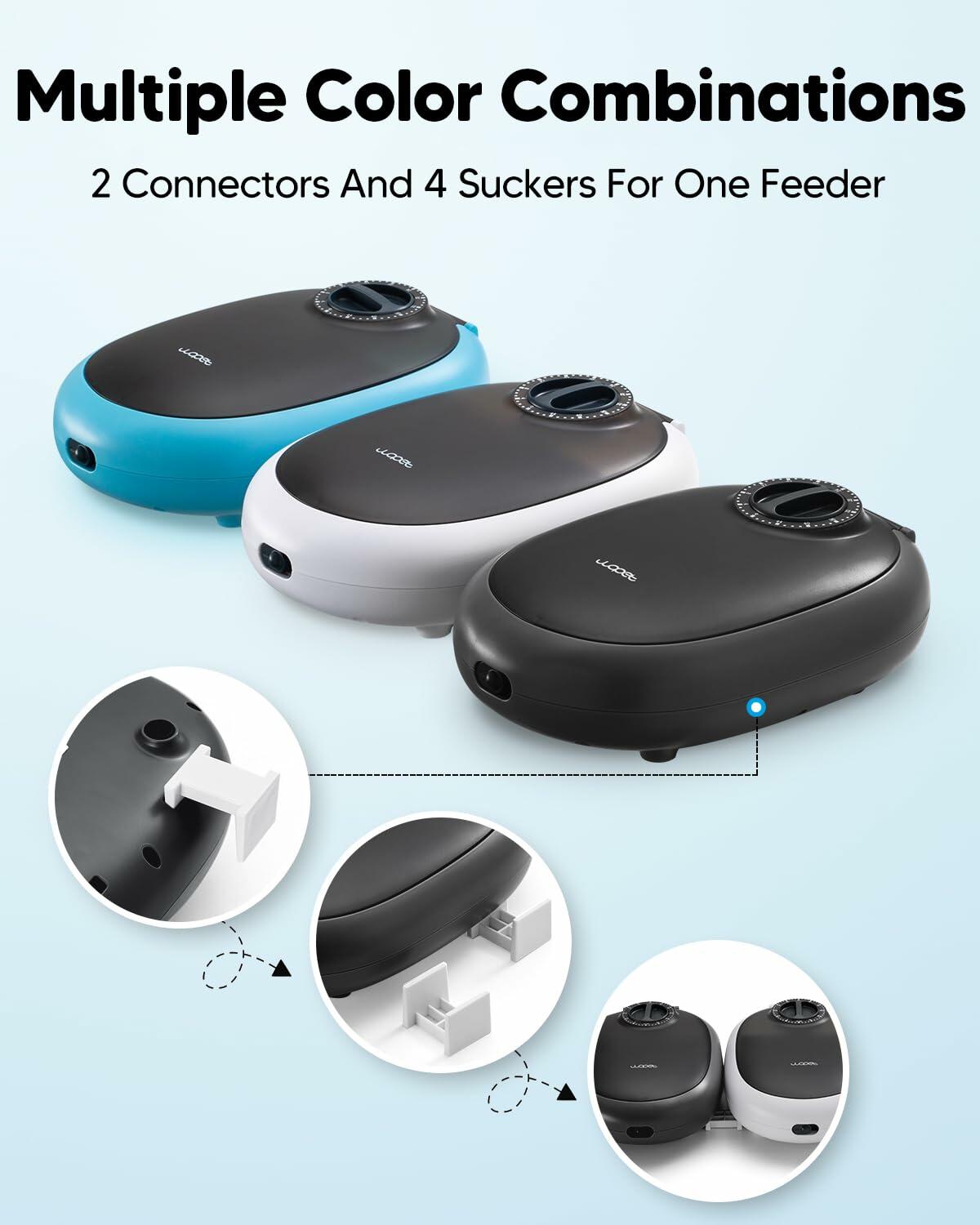 WOPET Automatic Cat Feeder 48-Hour Timer with Ice Gel Pack Yogurt Color