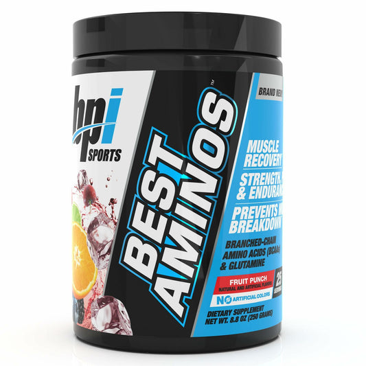 BB10/25 BPI Sports Best Aminos BCAA Powder 25 Serv Fruit Punch