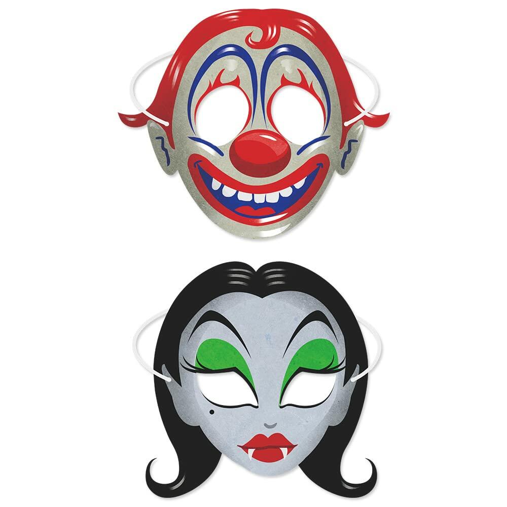 LHOAVWE Halloween Full Face Cosplay Masks 8 Pcs Party Costume Decor