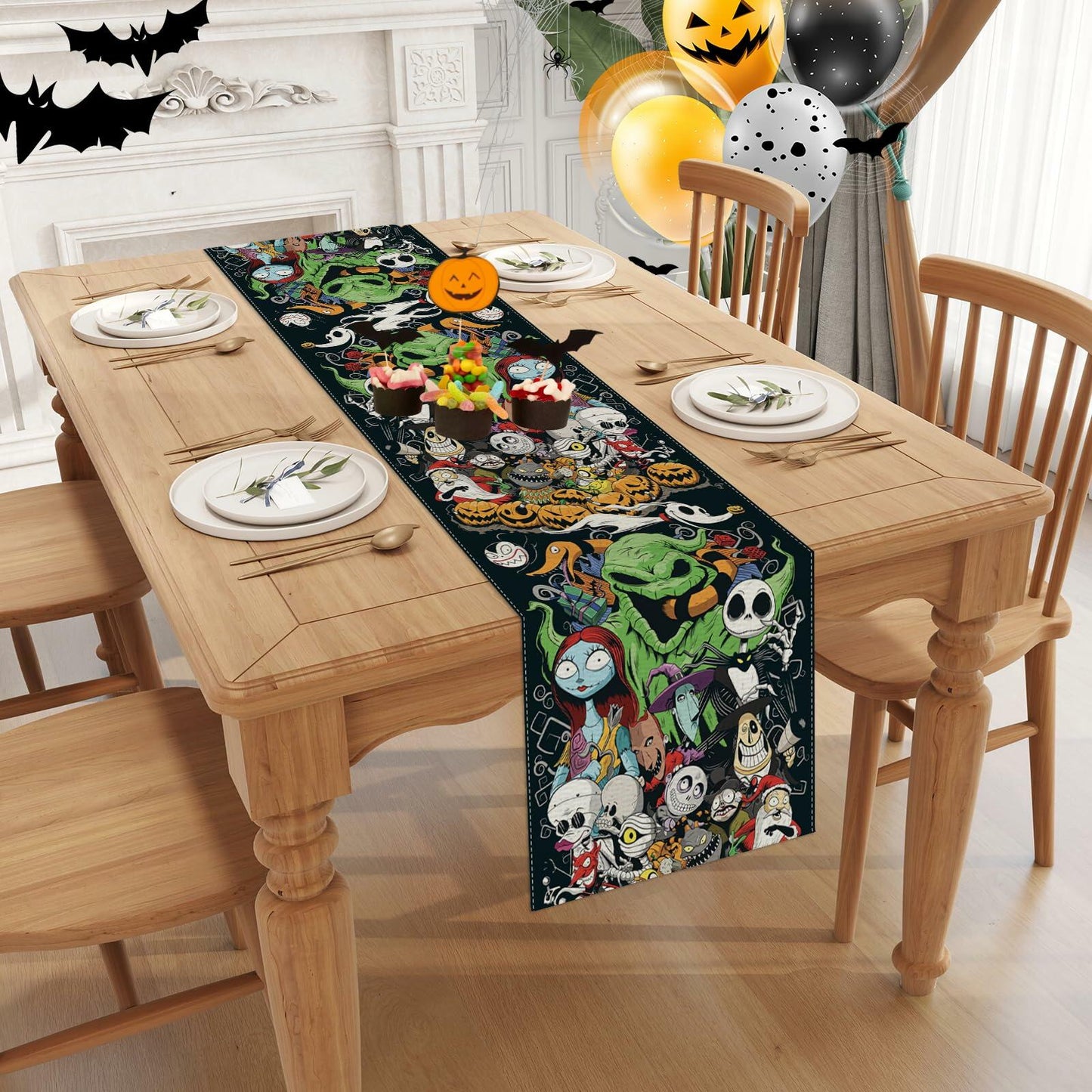 Linen Christmas Halloween Table Runner Decorations Home Kitchen Dining 13" x 60"
