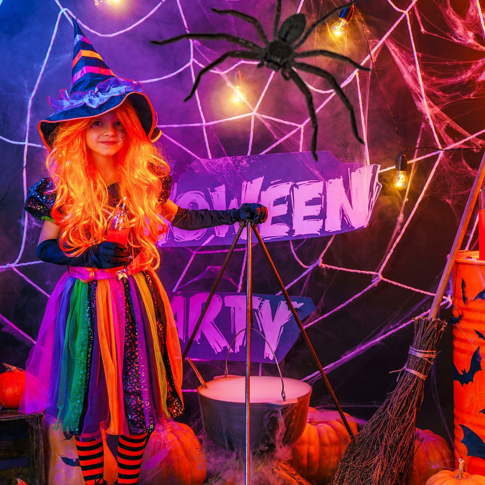 Goklmn Spider Webs Halloween Decorations Outdoor 10.5ft 7 Coils White