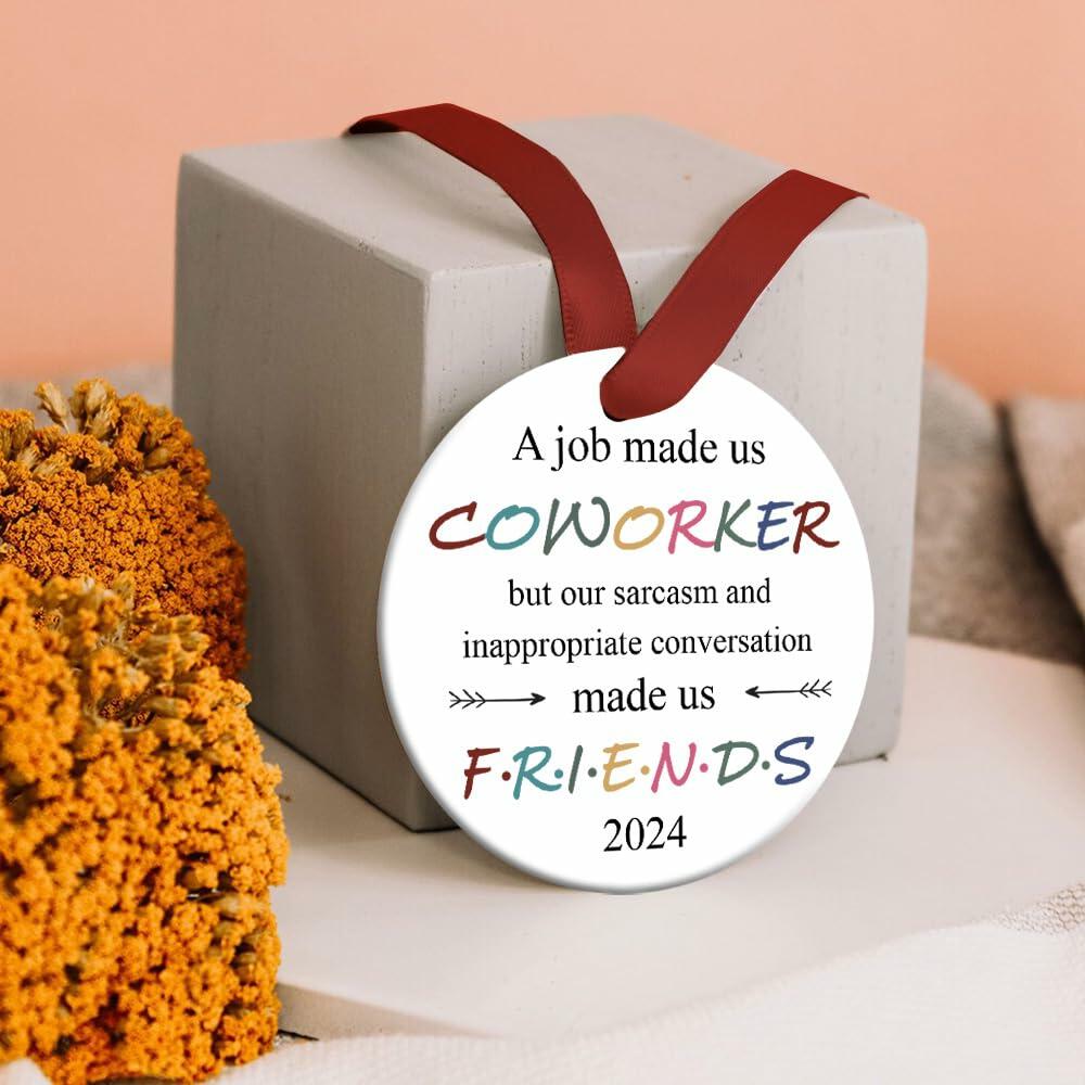 BEST Canvas Wall Art Funny Christmas Ornaments 2023 Gifts for Coworkers