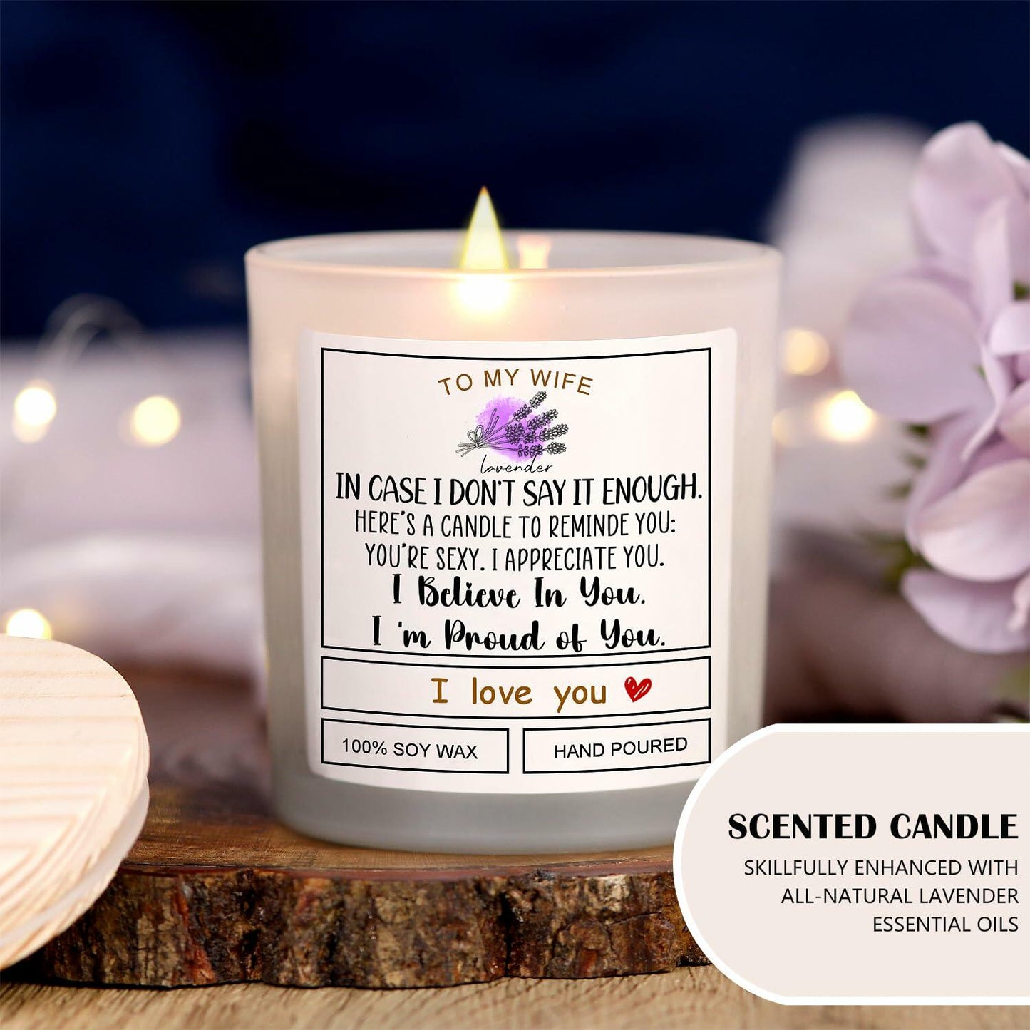 Romantic Candle Gift for Wife Valentine's Day Anniversary Birthday Gift
