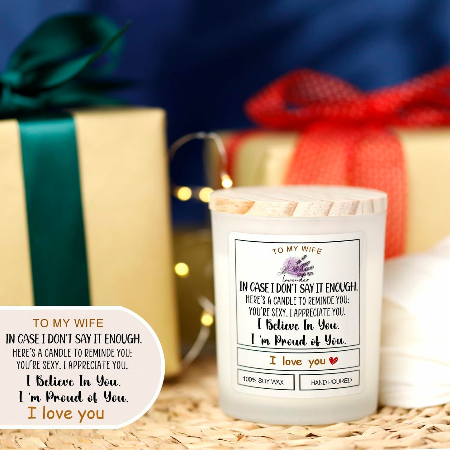 Romantic Candle Gift for Wife Valentine's Day Anniversary Birthday Gift