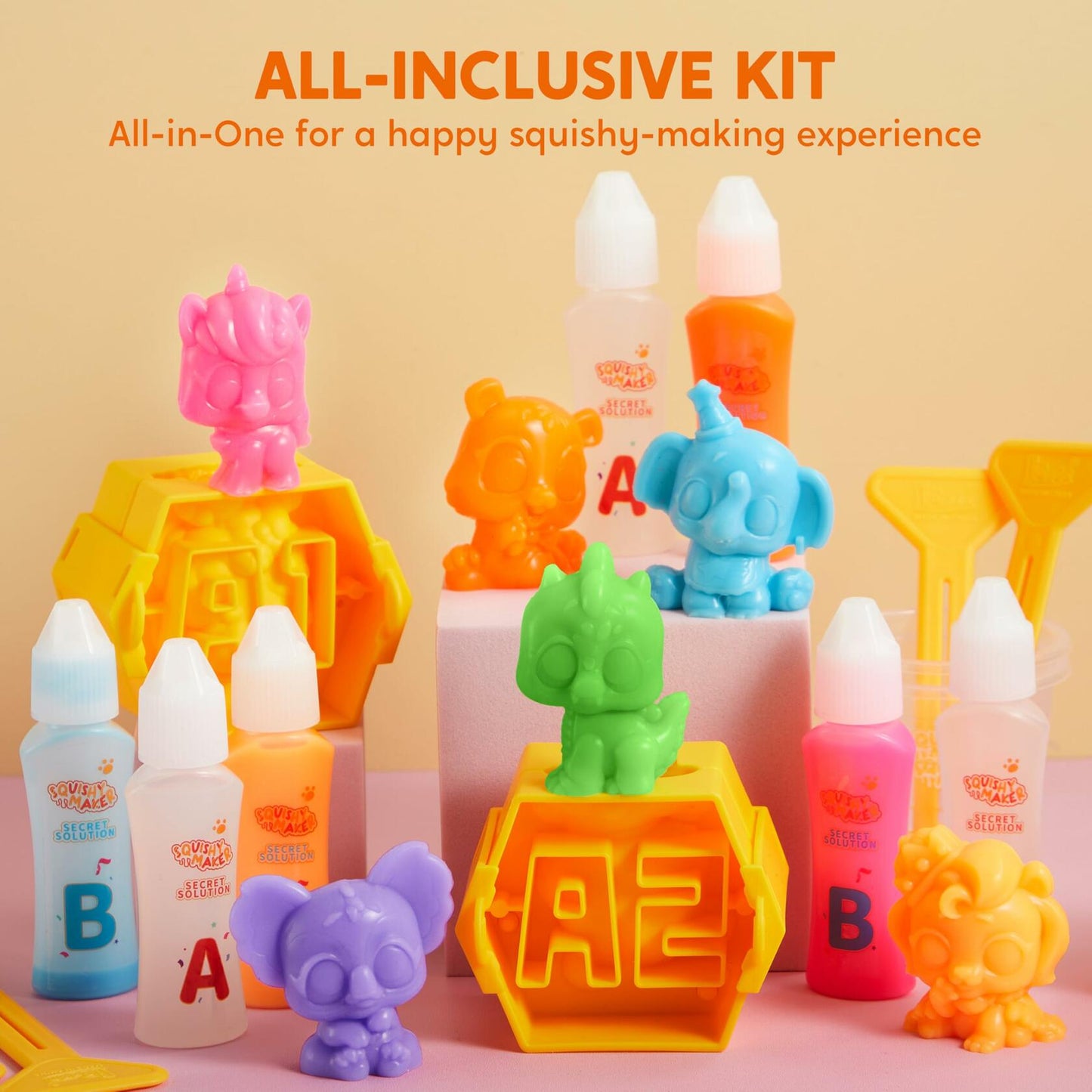 Klever Kits Mystery Box Squishy Animal Kit 4 Characters Arts Crafts