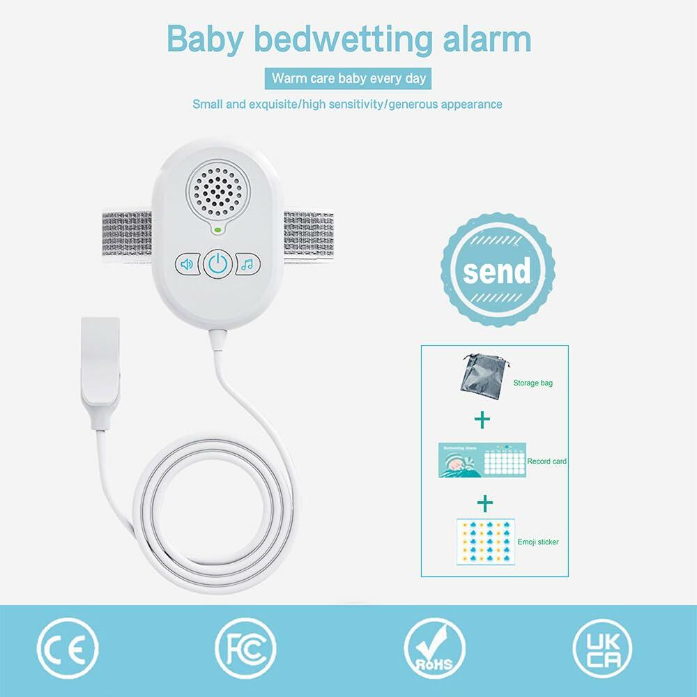 Bedwetting Alarm USB Rechargeable Loud Sound Strong Vibration for Kids Adults