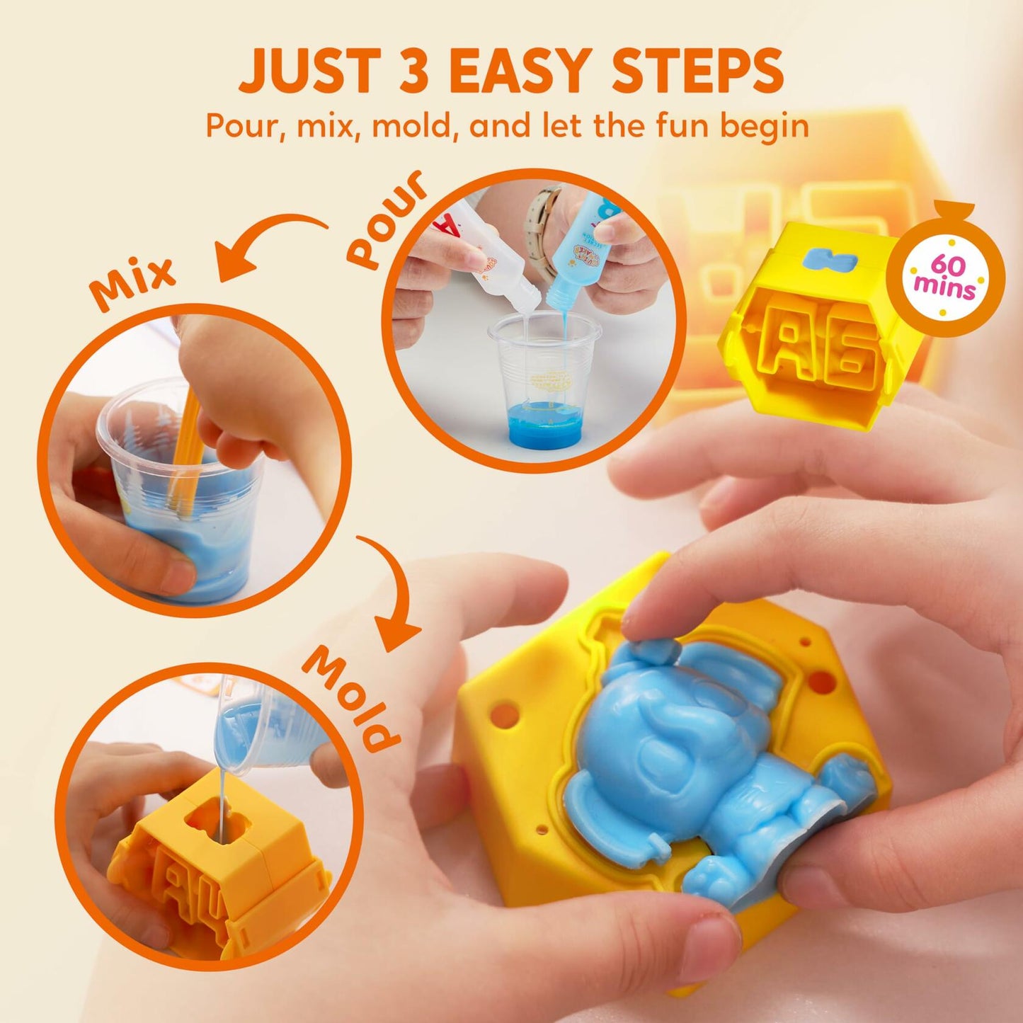 Klever Kits Mystery Box Squishy Animal Kit 4 Characters Arts Crafts