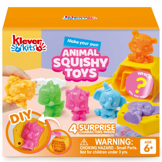 Klever Kits Mystery Box Squishy Animal Kit 4 Characters Arts Crafts