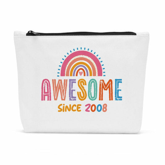 Sldpngo 17th Birthday Makeup Bag Cosmetic Pouch Girls Pink