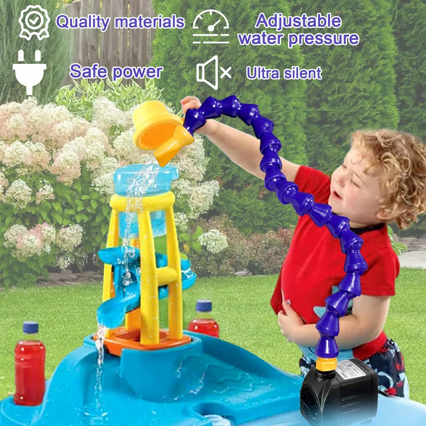 Xxzhiho Summer Water Table Pump Outdoor Game Accessory 2 Plug One Way