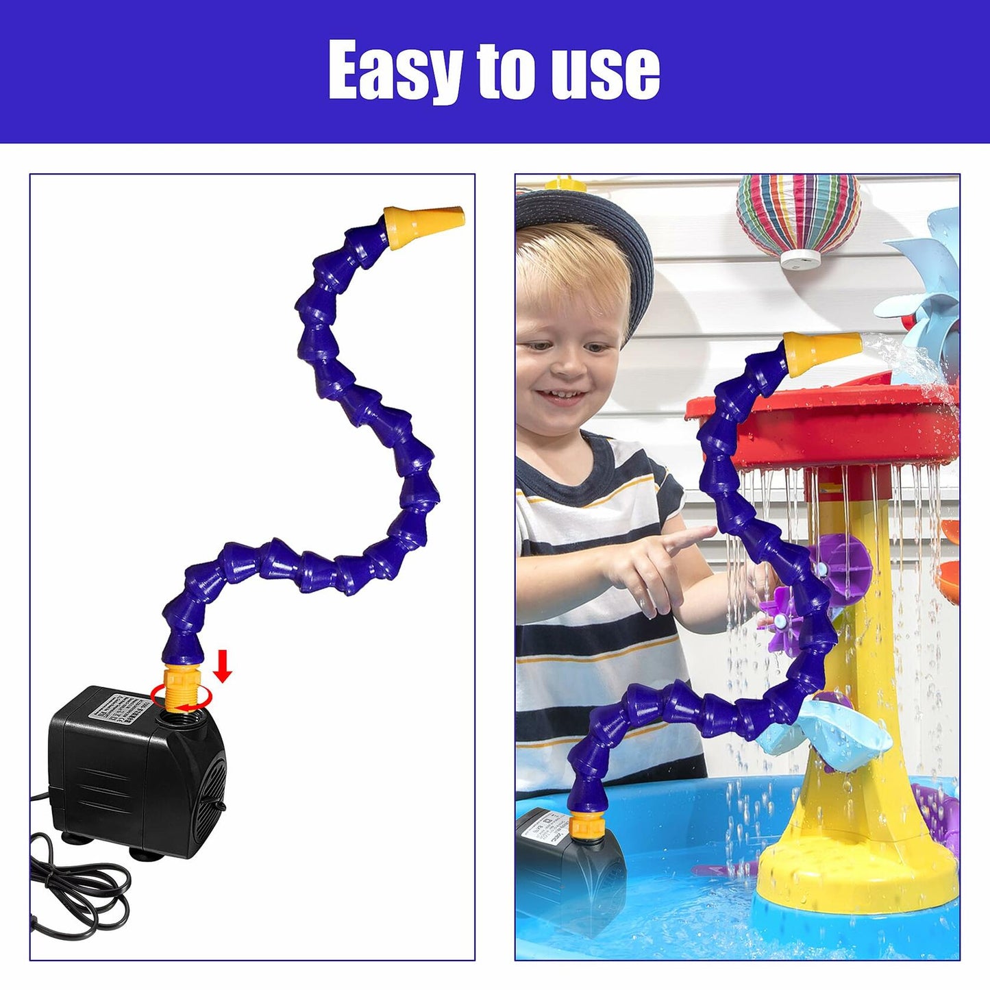 Xxzhiho Summer Water Table Pump Outdoor Game Accessory 2 Plug One Way
