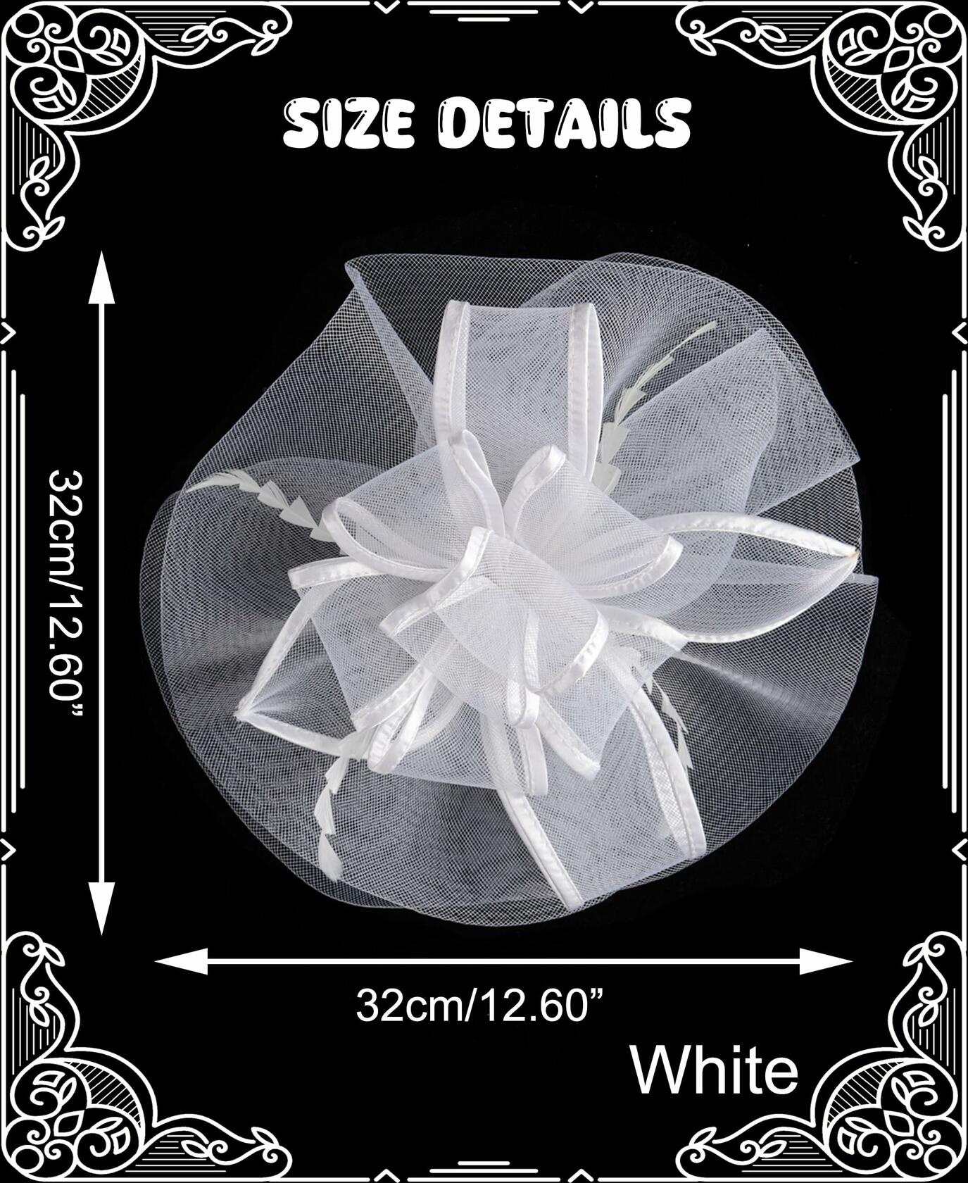 Kidukso Vintage 1920s 50s Fascinator Hat Women White Tea Party Derby