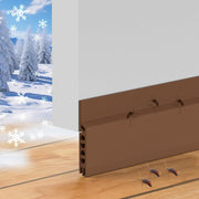 Door Draft Stopper Adjustable Weather Stripping Seal Brown 39in Size 39in