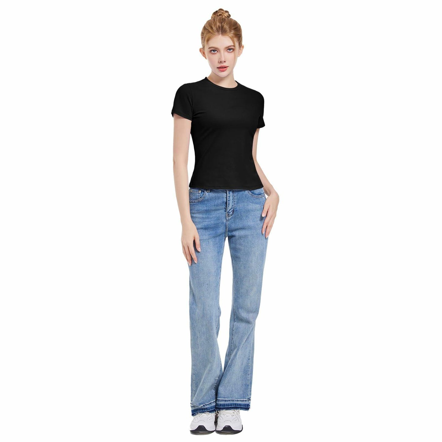 Pnosnesy Women's Slim Fit Casual Short Sleeve T-Shirt Size M