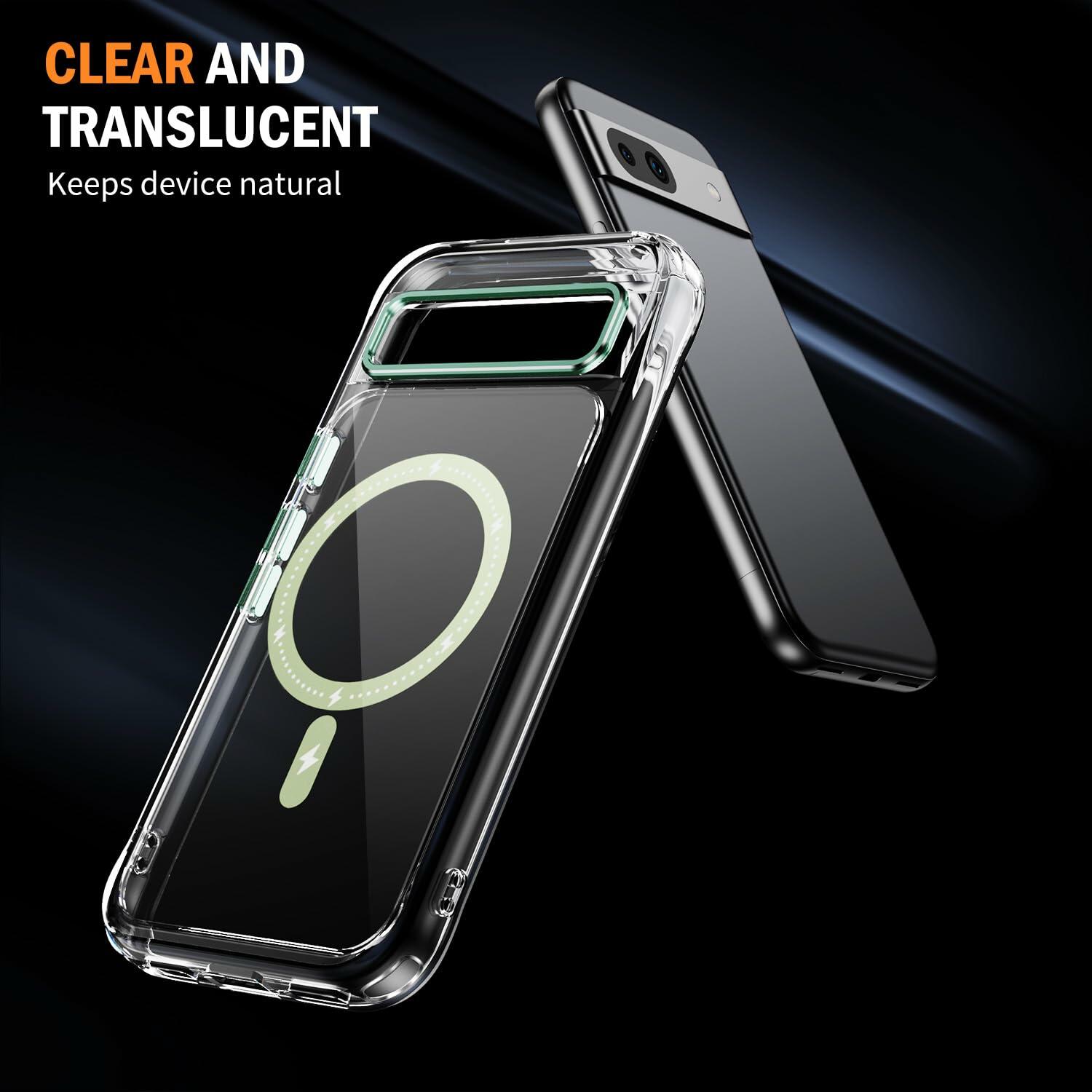 Coccoee Google Pixel 8A Case Magnetic Slim Shockproof Light Green Cover