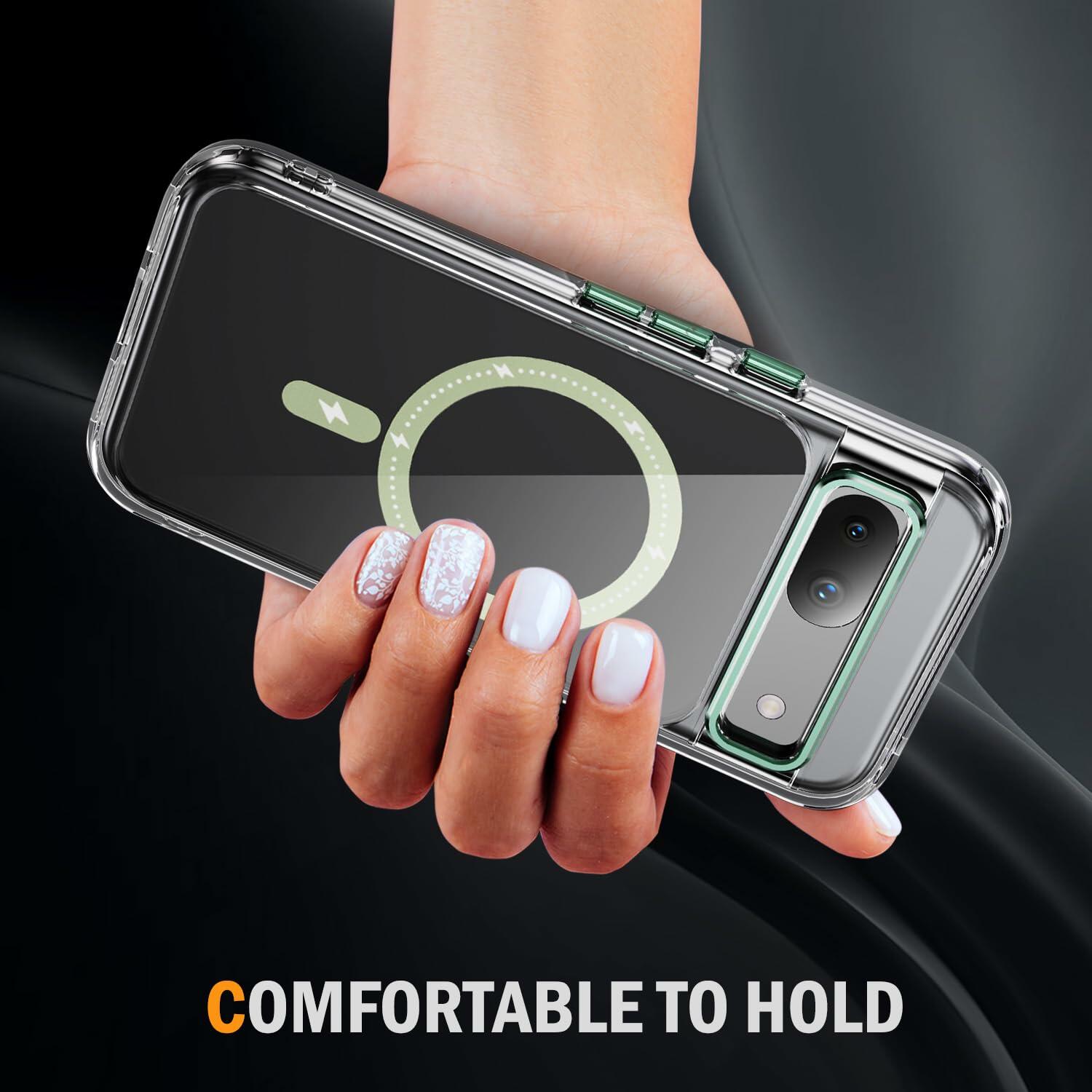 Coccoee Google Pixel 8A Case Magnetic Slim Shockproof Light Green Cover