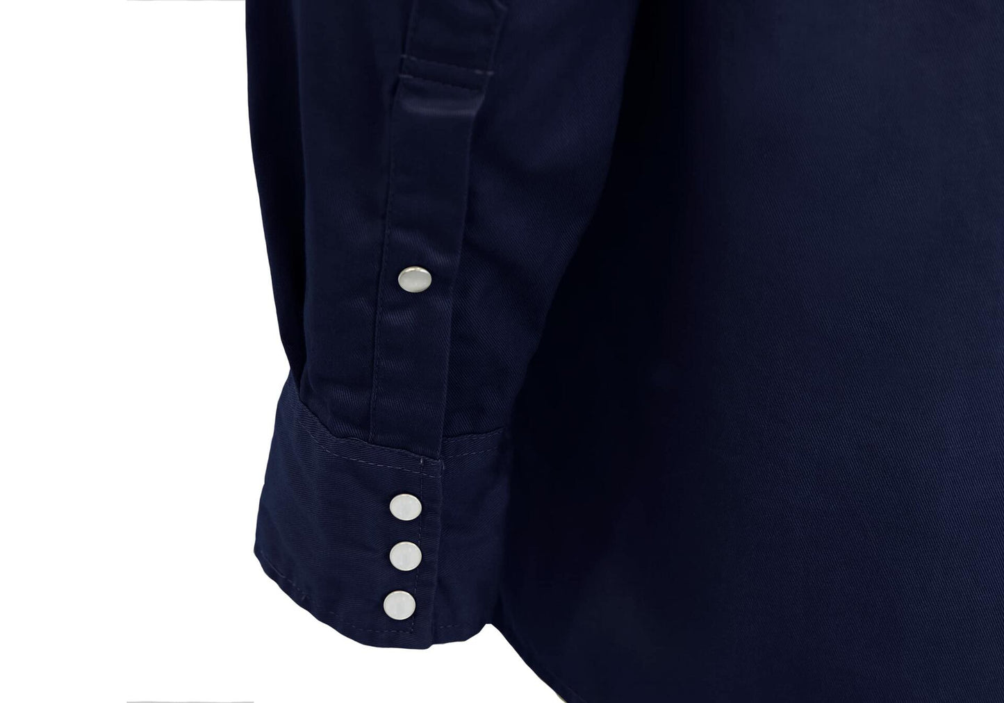 BOCOMAL FR Men's Lightweight Flame Resistant Welding Shirt Navy Size M