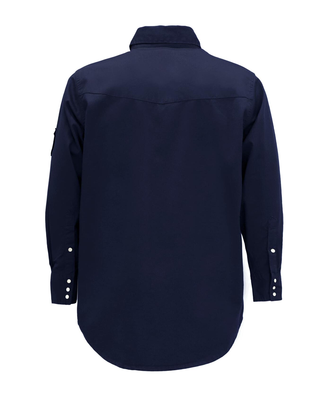 BOCOMAL FR Men's Lightweight Flame Resistant Welding Shirt Navy Size M