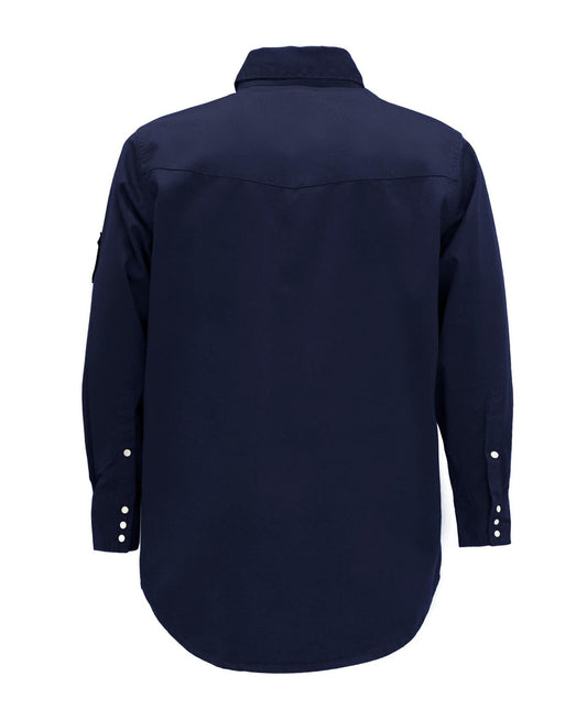BOCOMAL FR Men's Lightweight Flame Resistant Welding Shirt Navy Size M